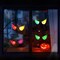 Battery Halloween Lights with RGB Flashing Eyes, Lighted Up Eyeball Halloween Decorations Lights for Indoor Outdoor Room Party Garden Graveyard Carnival Decor